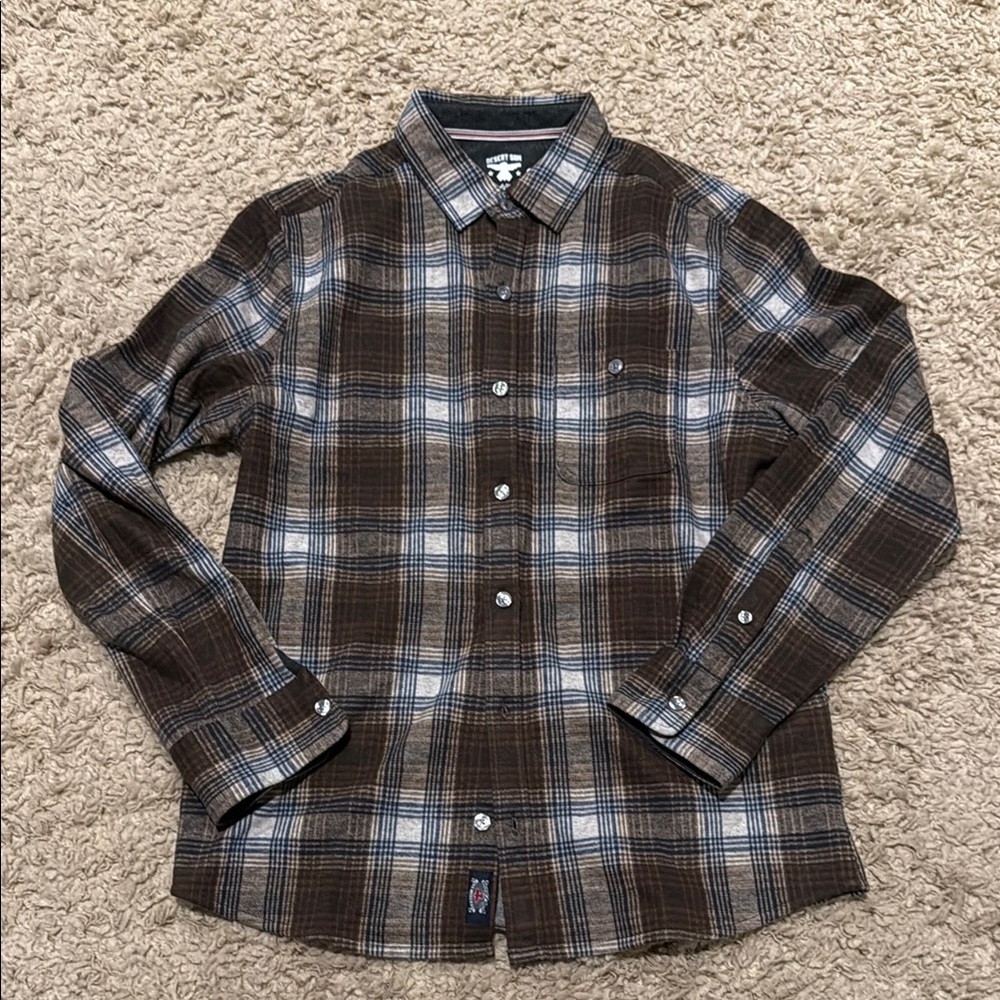 NWT Desert Son Flannel Plaid Men's Shirt Dierks Bentley Flag & Anthem